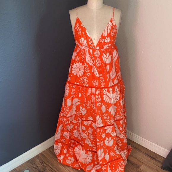 FARM Rio Orange Jungle Maxi Dress - Picture 4 of 4